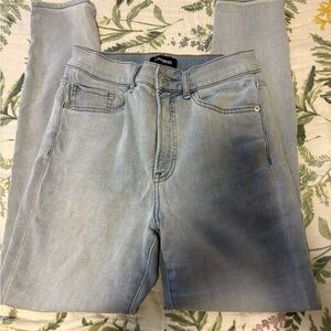Express mid high rise Light wash Skinny Jeans